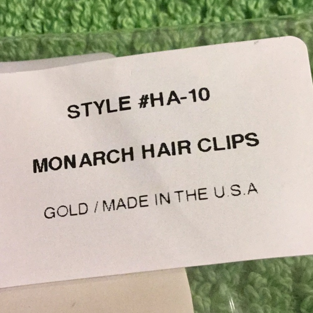 NIP Monarch Gold Hair Clip Set - Picture 3 of 4
